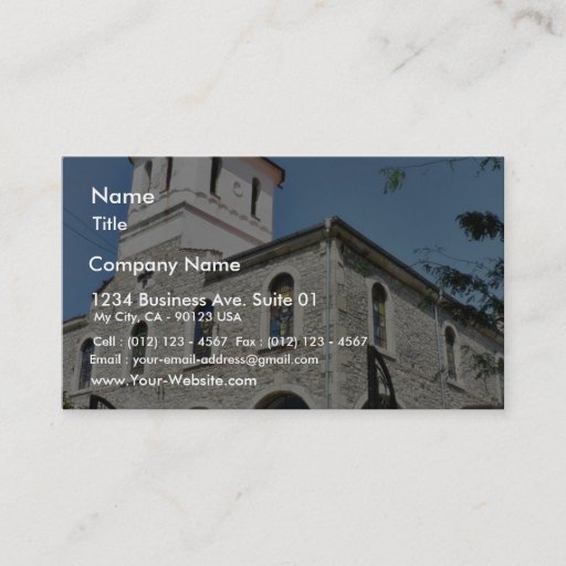 Customizable Church Business Card