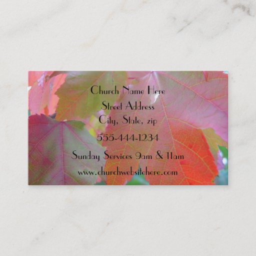 Customizable Church Business Card