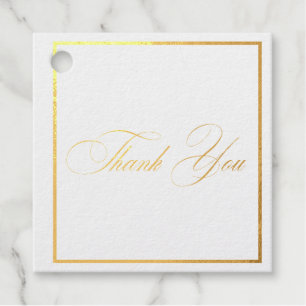 Church Calligraphy Wedding Foil Favor Tags