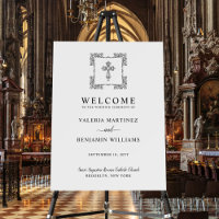 Church Ceremony & Reception Wedding Welcome Sign
