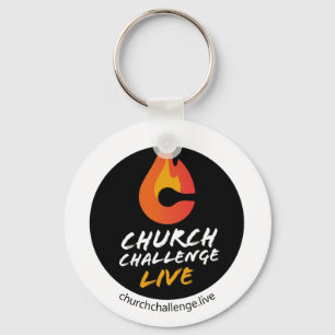 Church Challenge Orange Flame Keychain