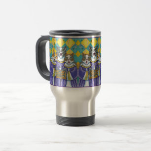 CHURCH CHOIR CATS & MOUSE SINGING CHRISTMAS CAROLS TRAVEL MUG