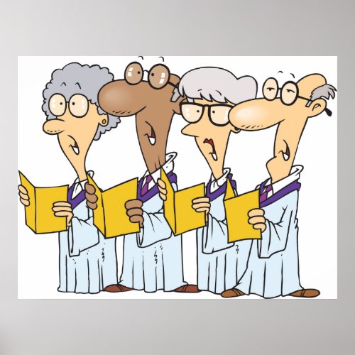 Church Choir Singing Poster