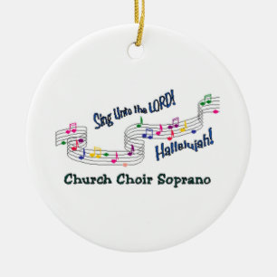 Church Choir Soprano Ceramic Ornament