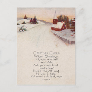Church Christian Snow Winter Postcard