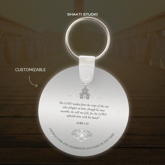 Church Christian Souvenir Silver Keychain (Creator Uploaded)