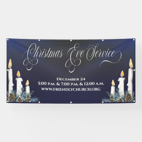 Church Christmas Eve Candlelight Service Banner