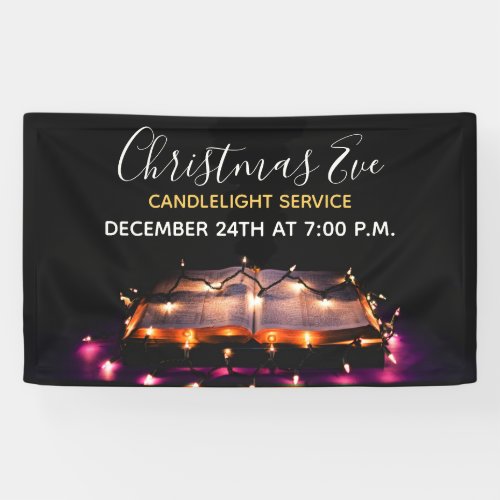 Church Christmas Eve Candlelight Service Banner