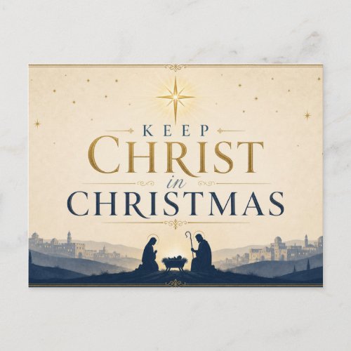 Church Christmas Eve Service Holiday Postcard