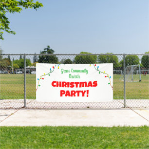 Church Christmas Party Personalized Banner