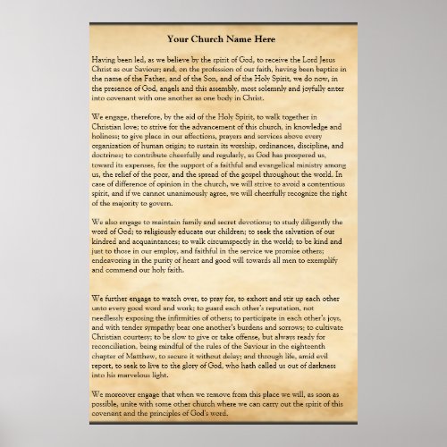 Church Covenant Poster