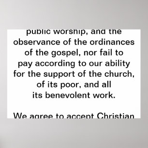 Church Covenant Poster