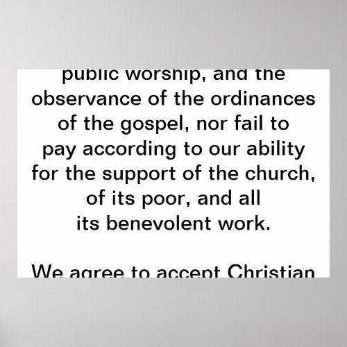 Church Covenant Poster