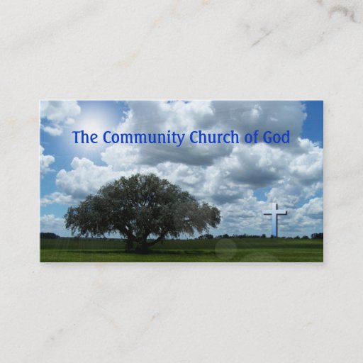 Customizable Church Cross Business Cards
