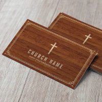 Church Cross Gold Framed Elegant Wood Pastor
