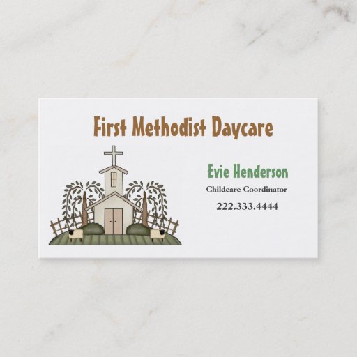Customizable Church Daycare Business Card