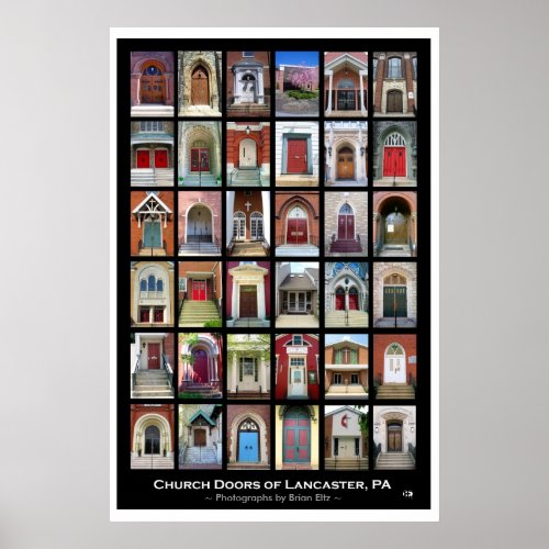 Church Doors of Lancaster PA Poster