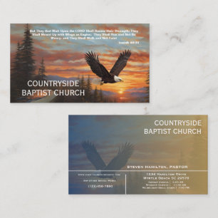 Church Eagles Scripture Scenic  Business Card