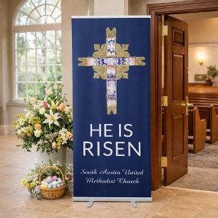 Church Easter Banner - Indoor Vertical Banner