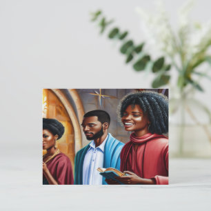 Church Folks 2 Christian Art Postcard