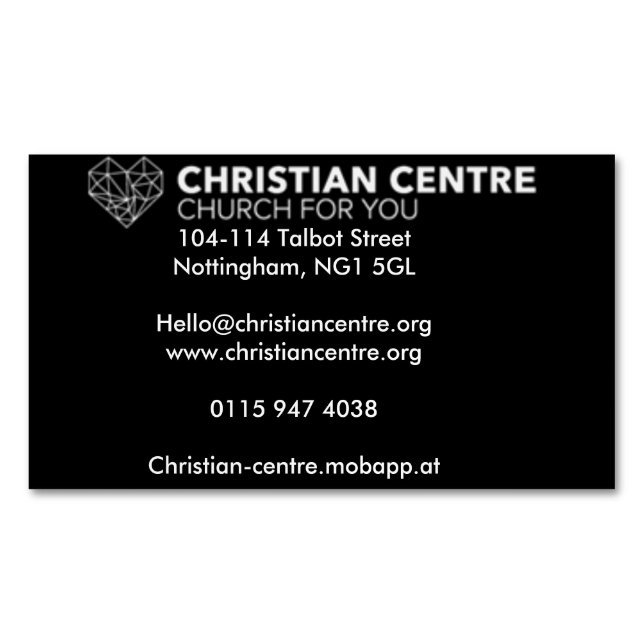 Church for You Business Card Magnet (Front)