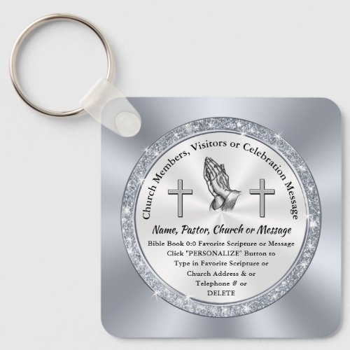 Church Gifts for Visitors or Members Personalized Keychain