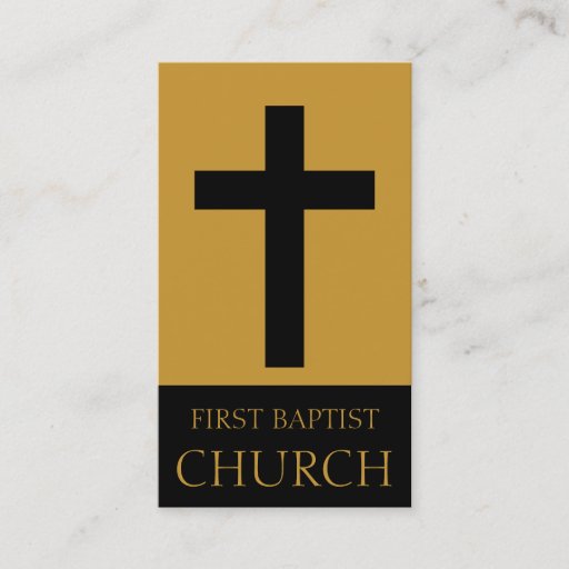 Customizable Church Gold/Black Business Card