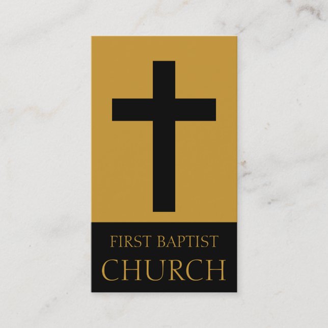 Church Gold/Black Business Card (Front)
