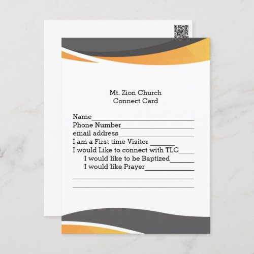 Church Guest Connect Card