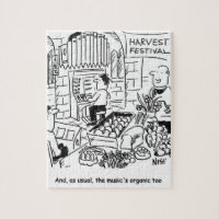 Church Harvest Festival Cartoon Jigsaw Puzzle