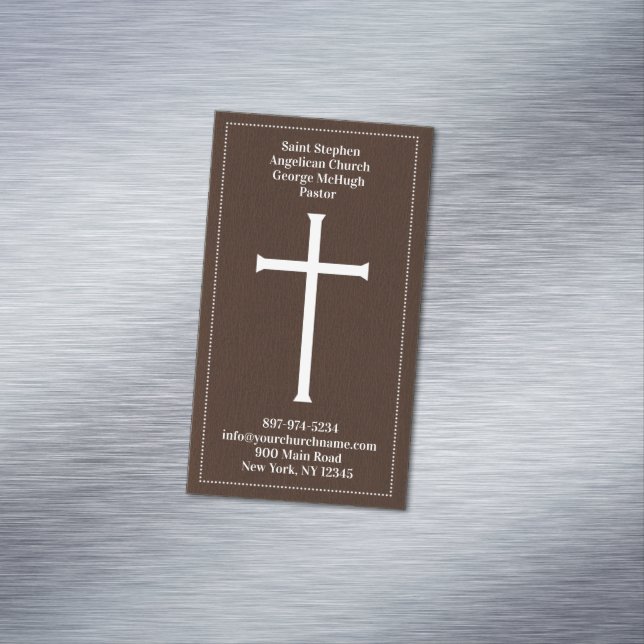 Church Holy Cross Business Card Magnet (In Situ)