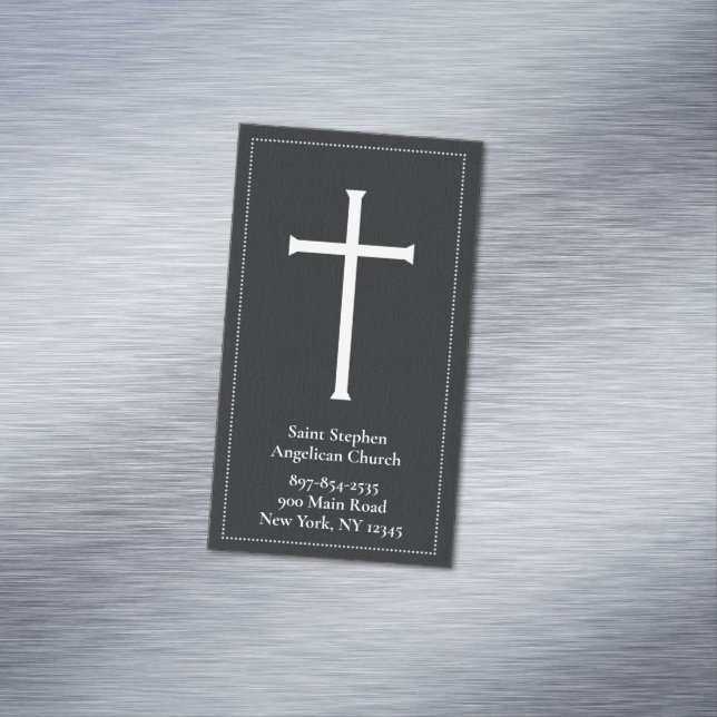 Church Holy Cross Business Card Magnet (In Situ)