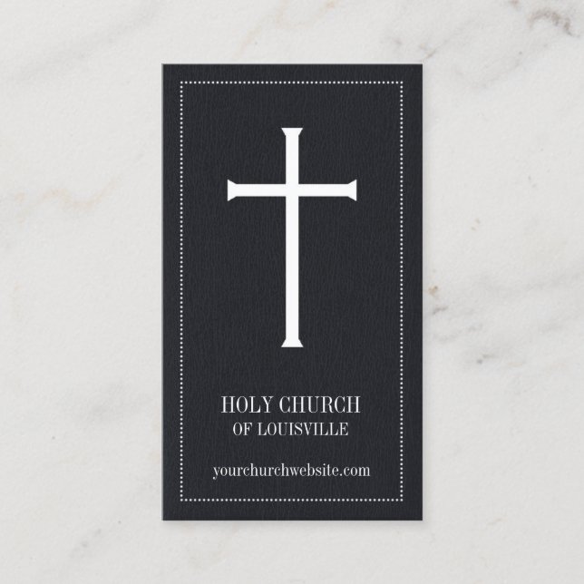 Church Holy Cross Business Card Template (Front)