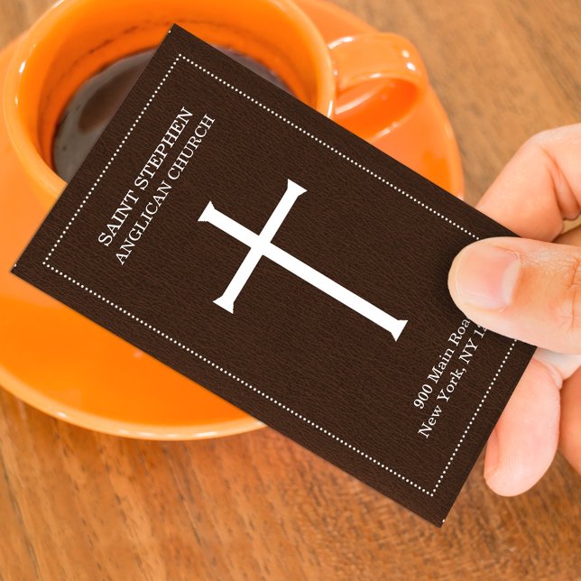 Church Holy Cross Business Card Template (Creator Uploaded)