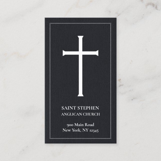 Church Holy Cross Business Card Template (Front)