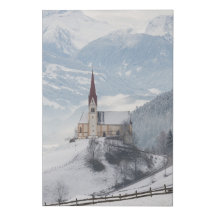 Church in an alpine winter landscape