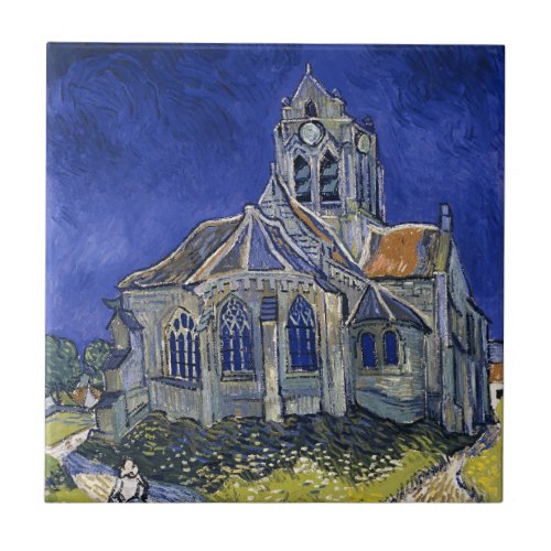 Church in Auvers by Van Gogh Painting Art  Ceramic Tile
