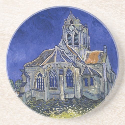Church in Auvers by Van Gogh Painting Art  Coaster