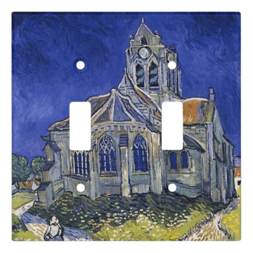 Church in Auvers by Van Gogh Painting Art  Light Switch Cover