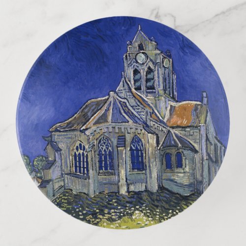 Church in Auvers by Van Gogh Painting Art  Trinket Tray