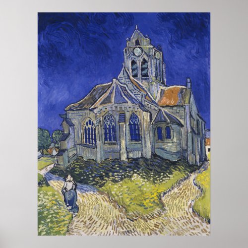 Church in Auvers_sur_Oise by Vincent Van Gogh Poster