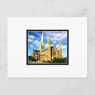 Church in Bendigo Australia Postcard