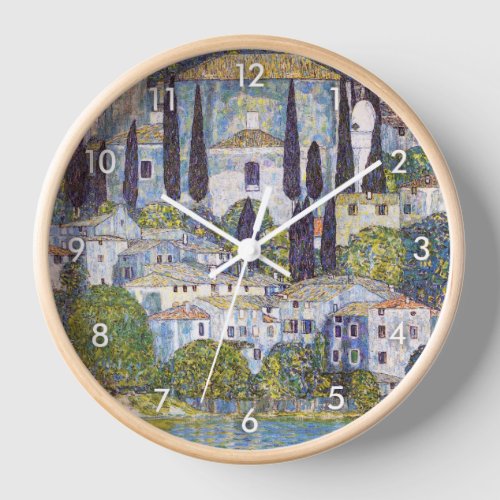 Church in Cassone Gustav Klimt Clock