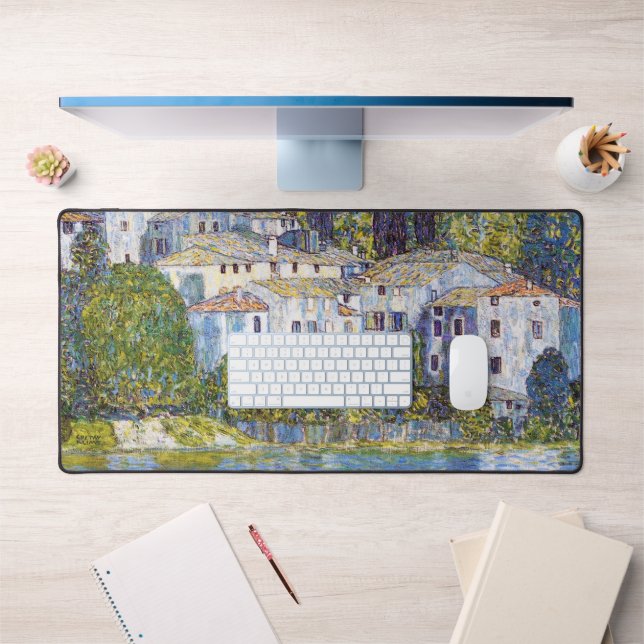 Church in Cassone, Gustav Klimt Desk Mat (Office 1)