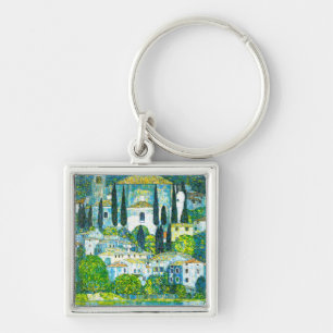 Church in Cassone Gustav Klimt Keychain