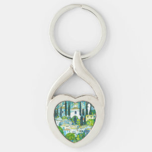 Church in Cassone Gustav Klimt Keychain
