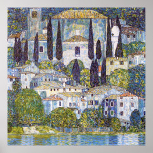 Church in Cassone, Gustav Klimt Poster