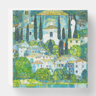 Church in Cassone Gustav Klimt Wooden Box Sign