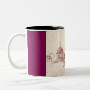 Church in Eastern Europe Art Two-Tone Coffee Mug