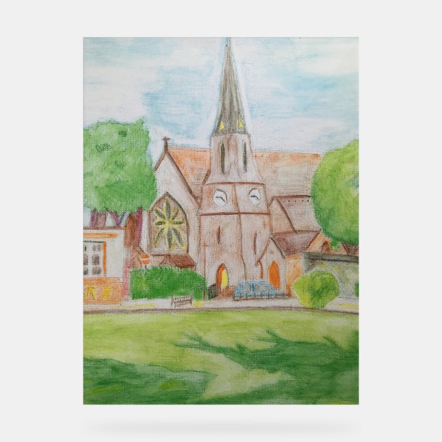 Church in Essex Acrylic Sign (Front)